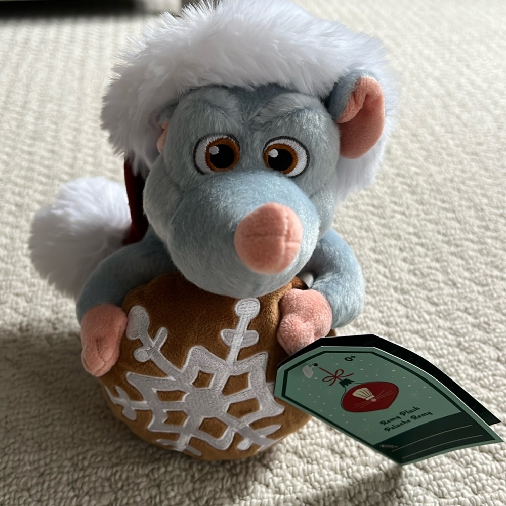 NWT - Disney Remy Holiday Plush - size 9.5 inches.